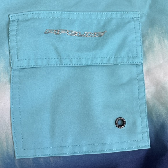 Pipeline Men's Size 44 Blue Colorblock Tie Dye‎ Board Swimming Shorts Activewear - Picture 8 of 16